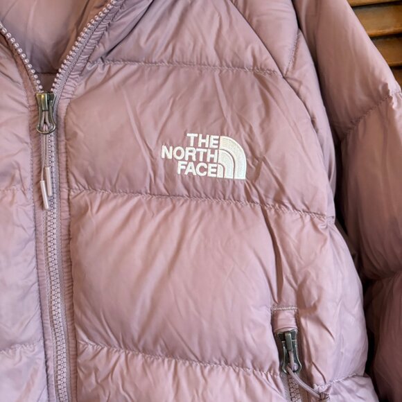 Northface Cropped Puffer Coat Purple/Pink Size M - Picture 2 of 4